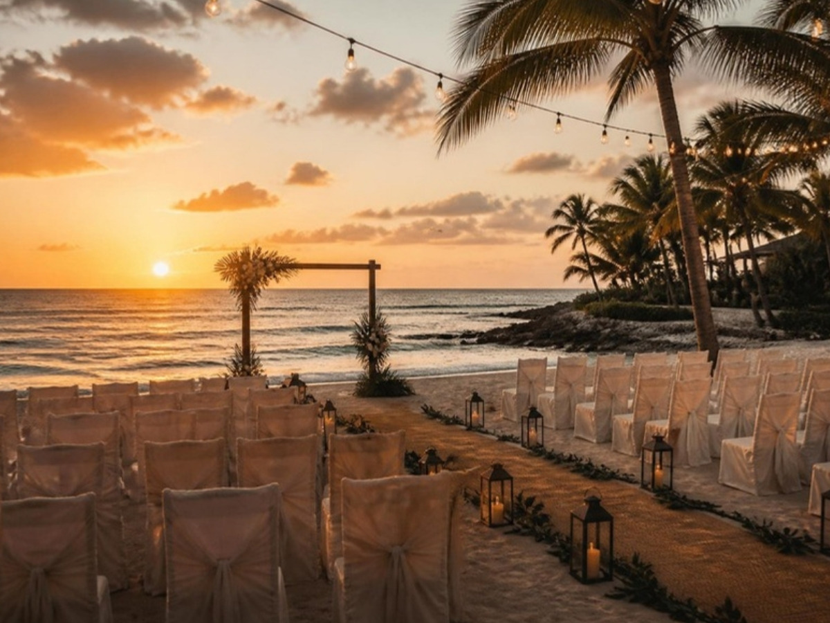 Boda en la playa en la Riviera Maya